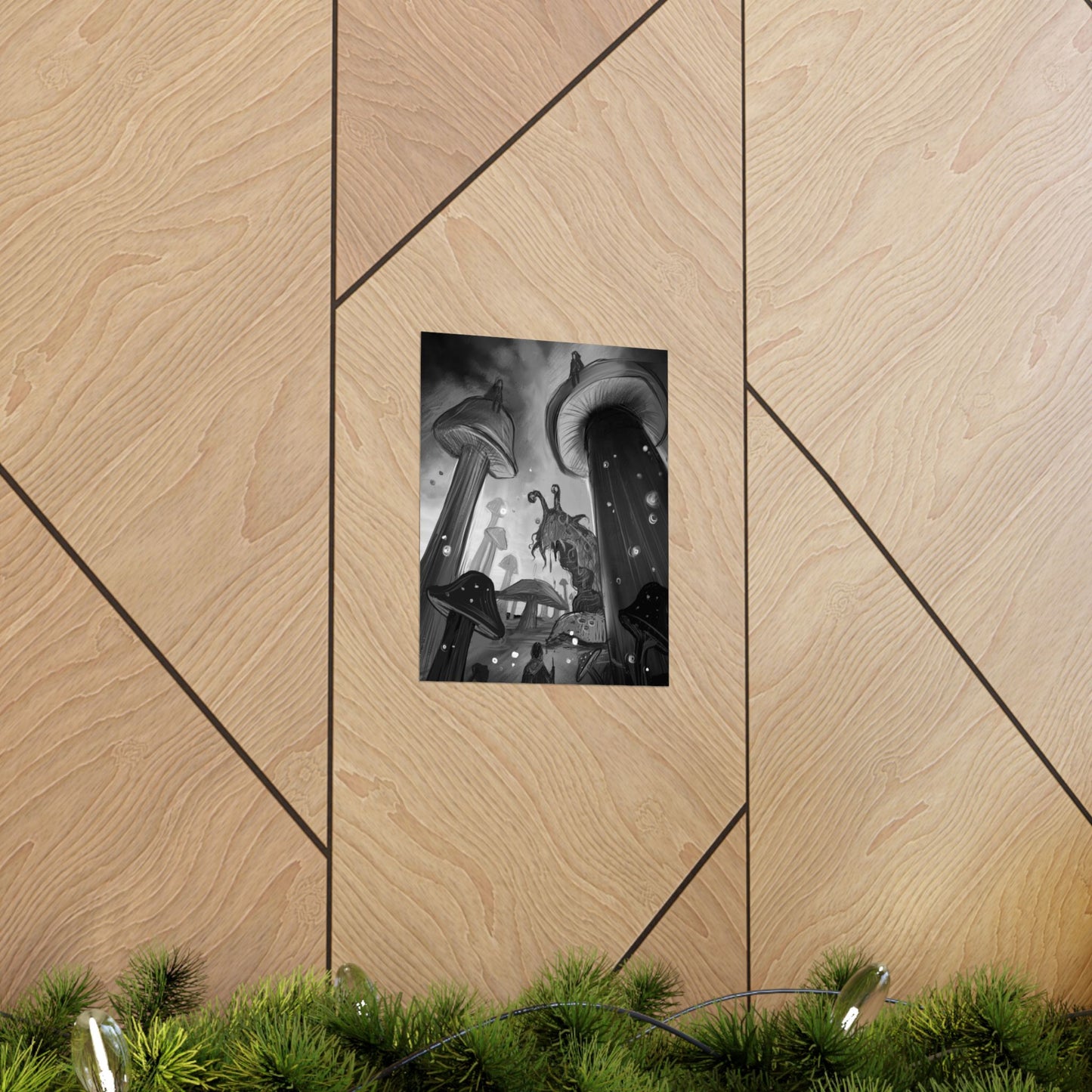 Mythical Mushrooms Art Poster